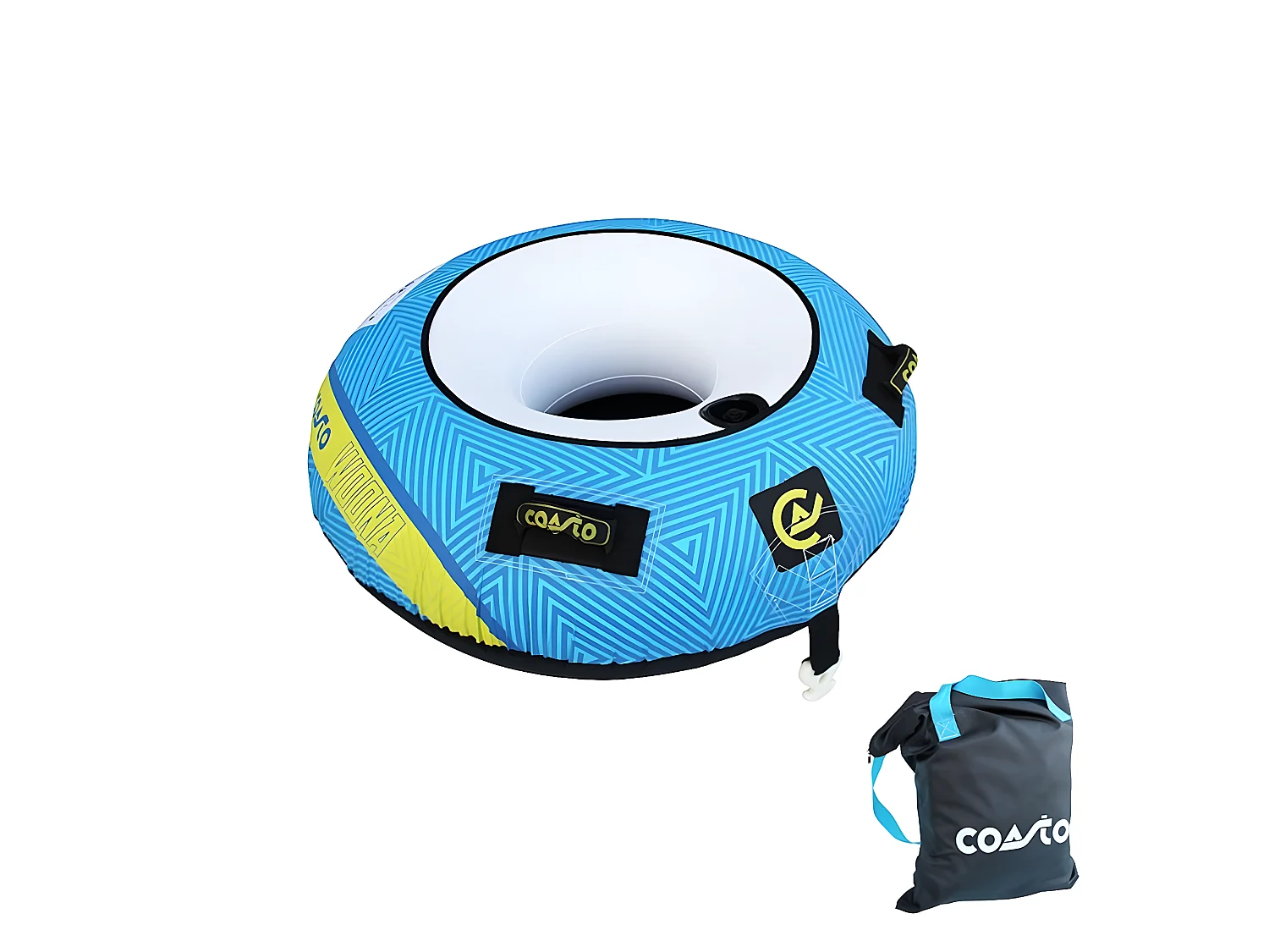 Boa trainata Coasto Woona - 137 cm - Carico massimo 70 kg - 2 maniglie in neoprene - Nylon 420 D - Costruzione in PVC 26G - 1 posto