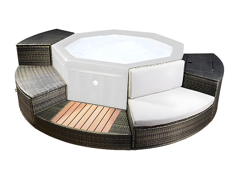 Arredo Spa semirigido Octopus Netspa in PVC intrecciato - Diametro esterno totale 290cm - Set di 5 moduli