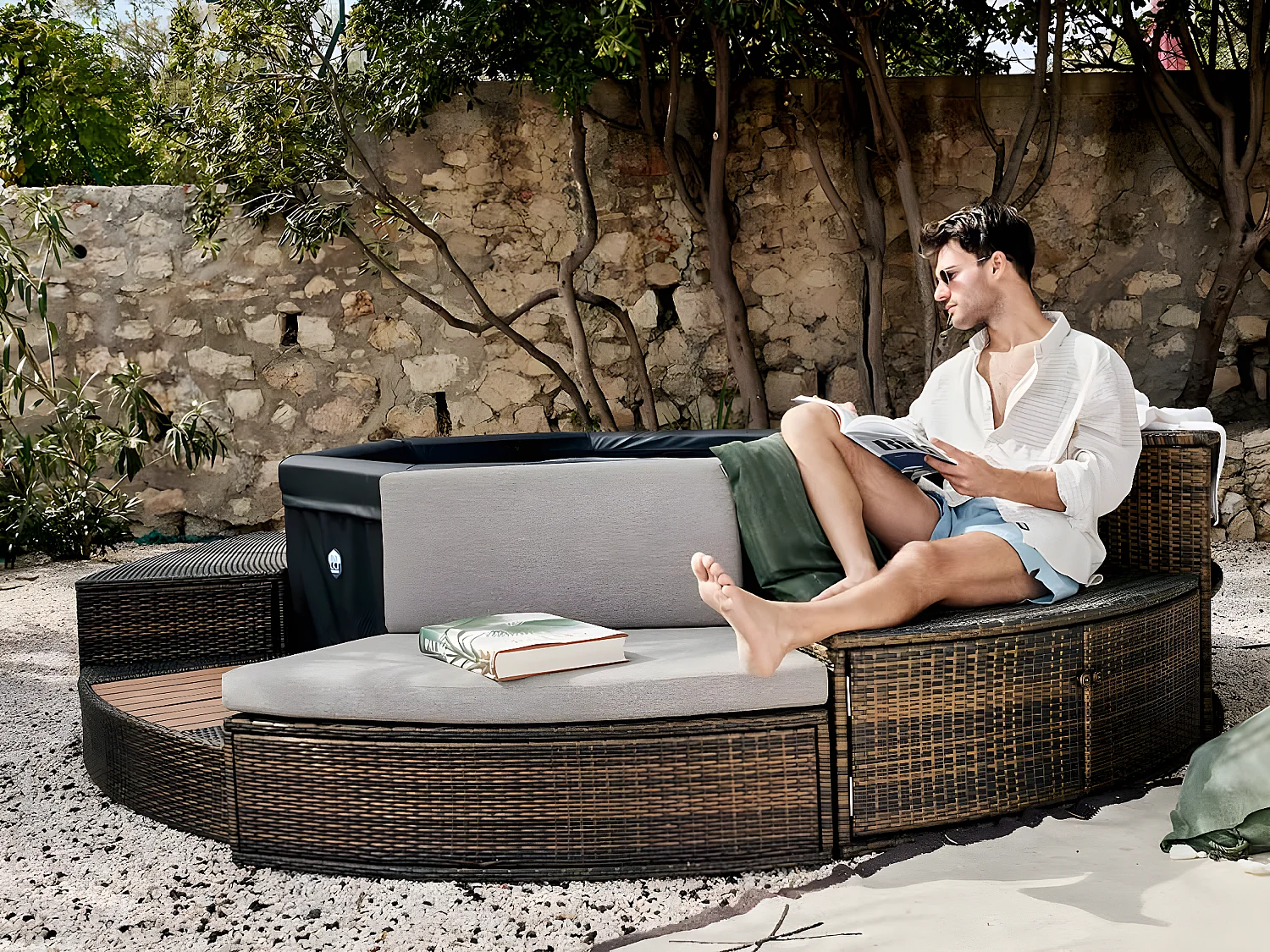 Mobilier 5 modules pour spa portable semi-rigide Octopus - Netspa