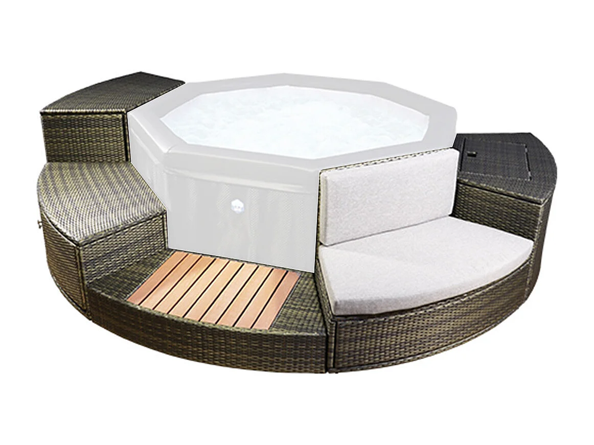 Mueble de Spa semirrígido Octopus Netspa PVC trenzado - Diámetro exterior total 290cm - Conjunto de 5 módulos