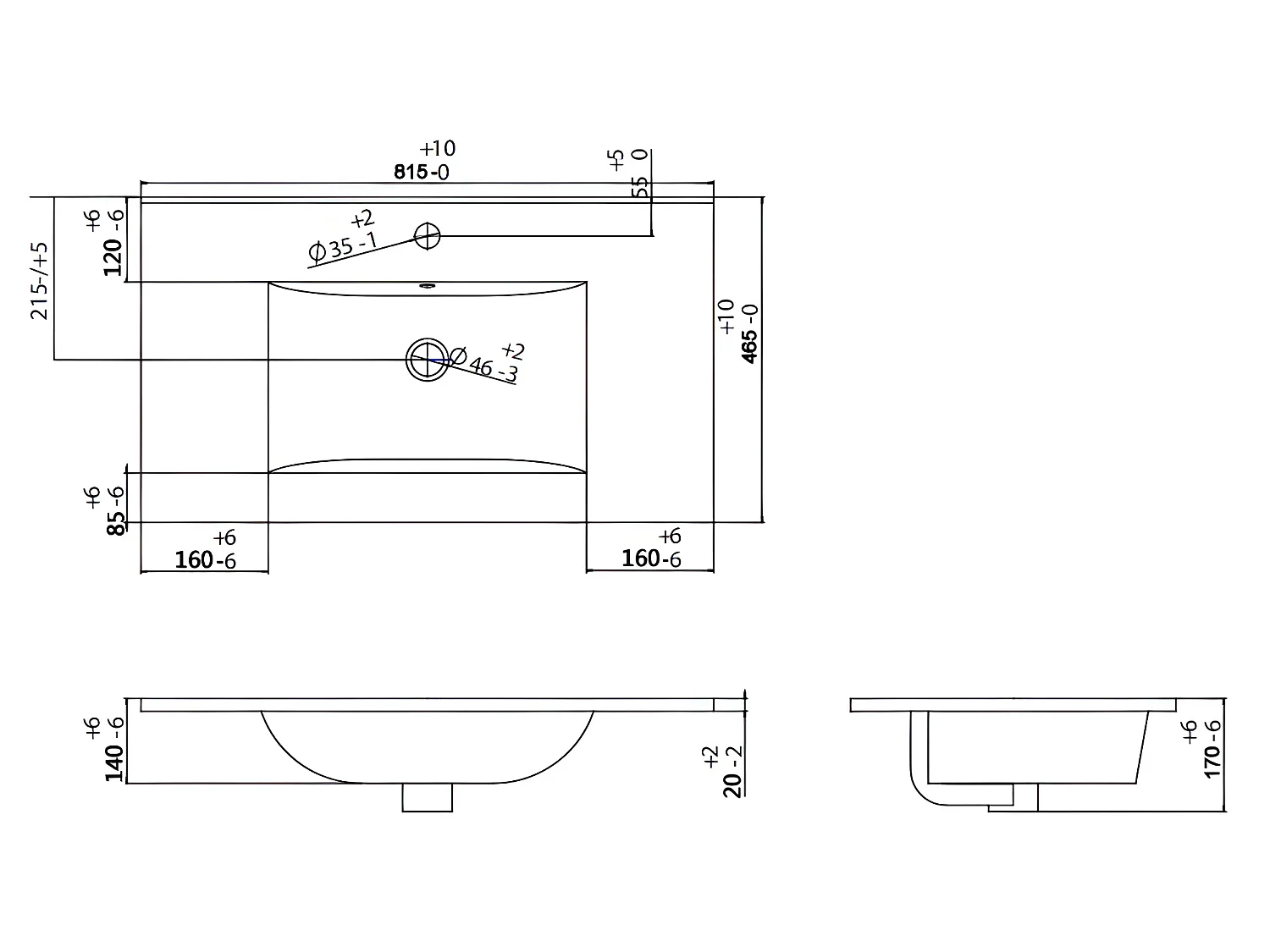 Móvel suspenso para casa de banho com lavatório individual branco 80 cm - KAYLA