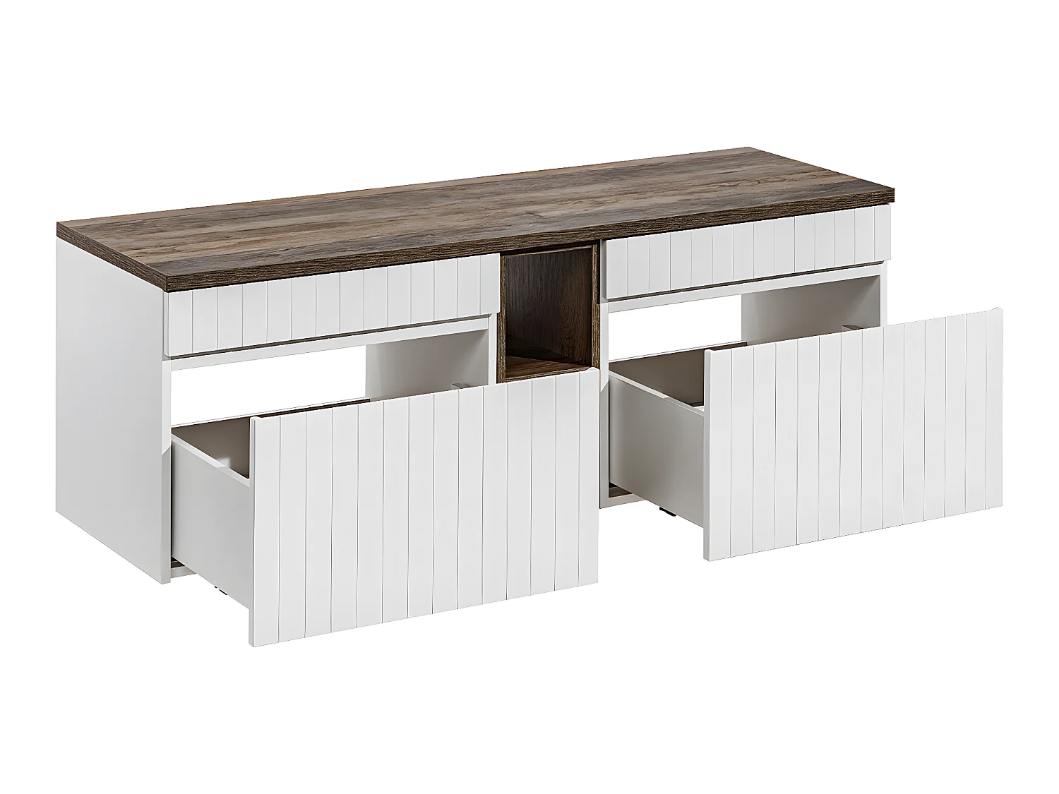 Móvel de lavatório duplo Zelie branco 140cm