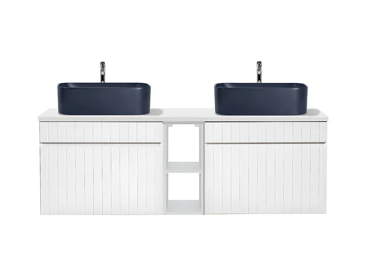 Móvel de lavatório duplo Zelie branco 140cm