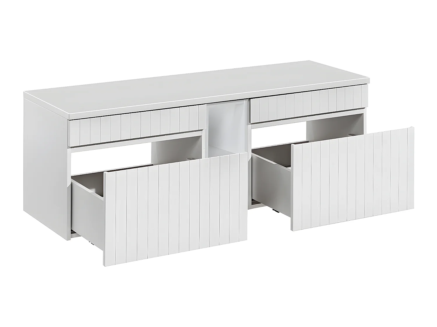 Móvel de lavatório duplo Zelie branco 140cm