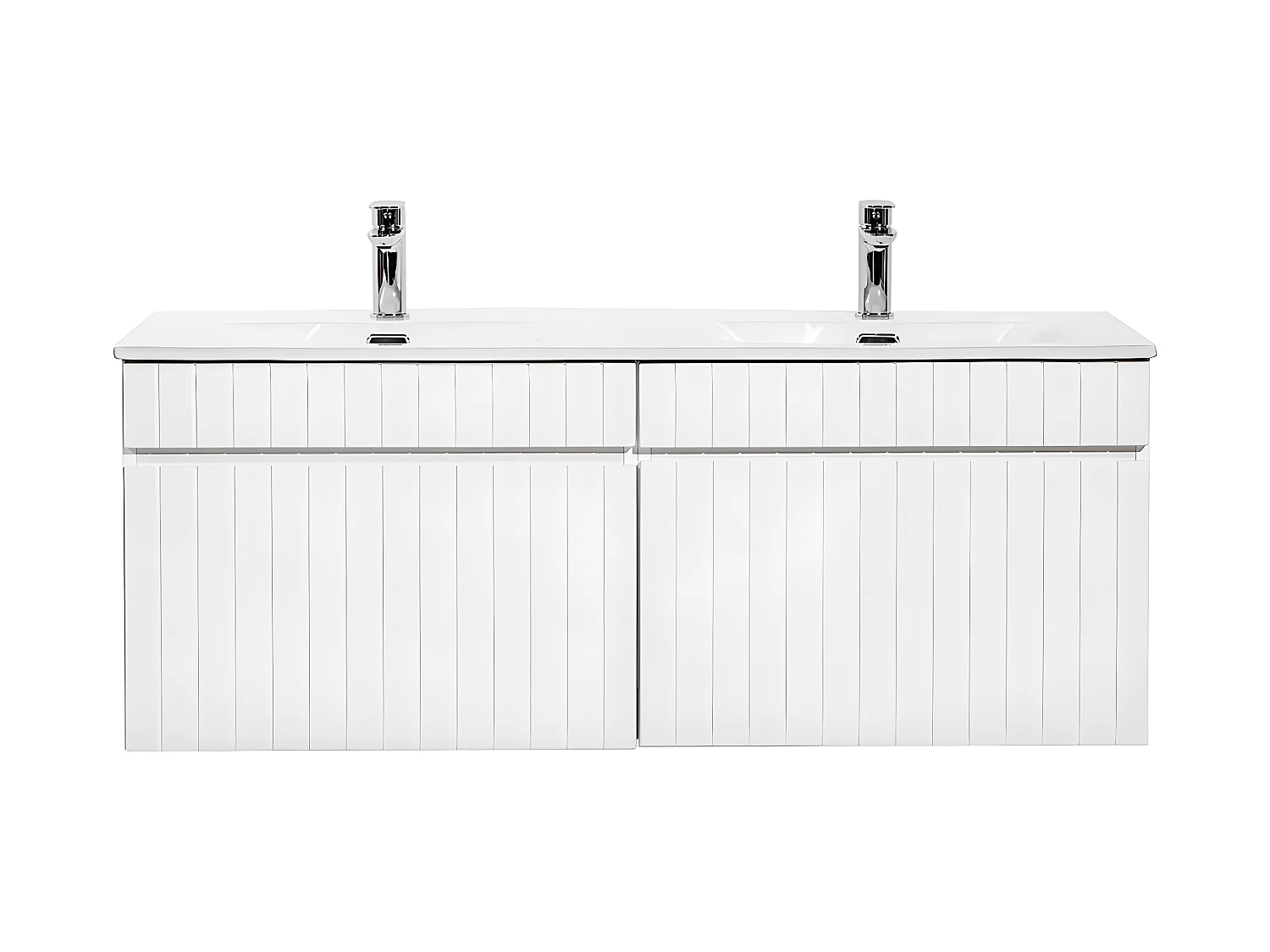 Meuble double vasque encastrée 120cm Zelie Blanc