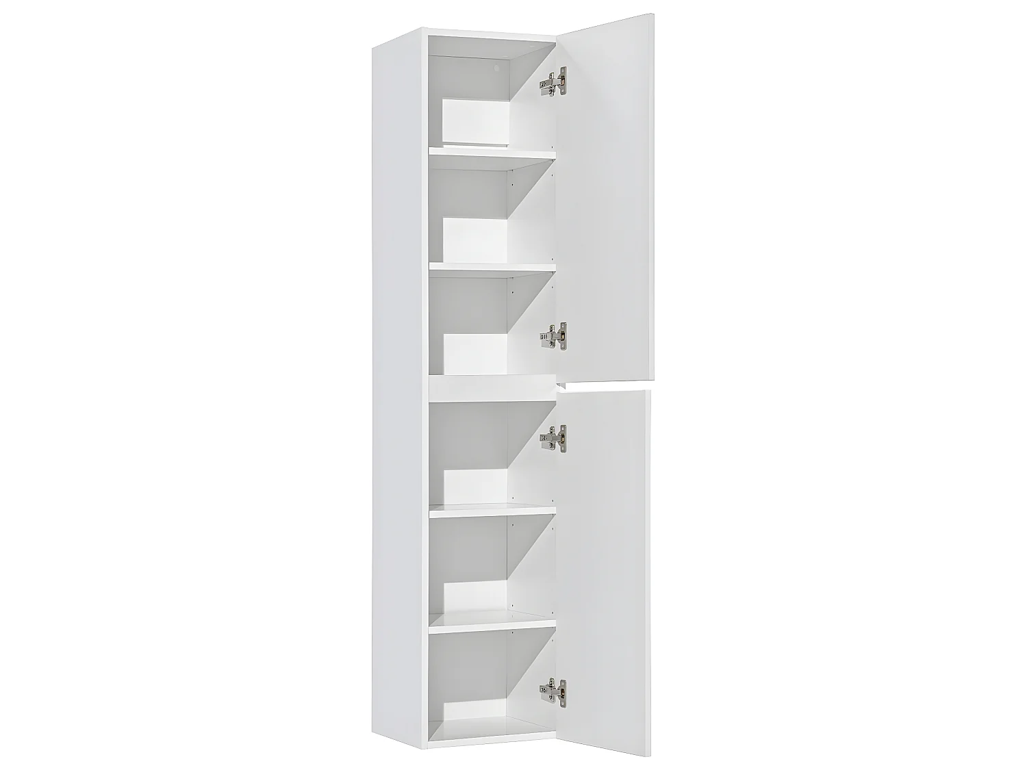 Ensemble meuble simple vasque encastrée 100cm et colonne Zelie Blanc