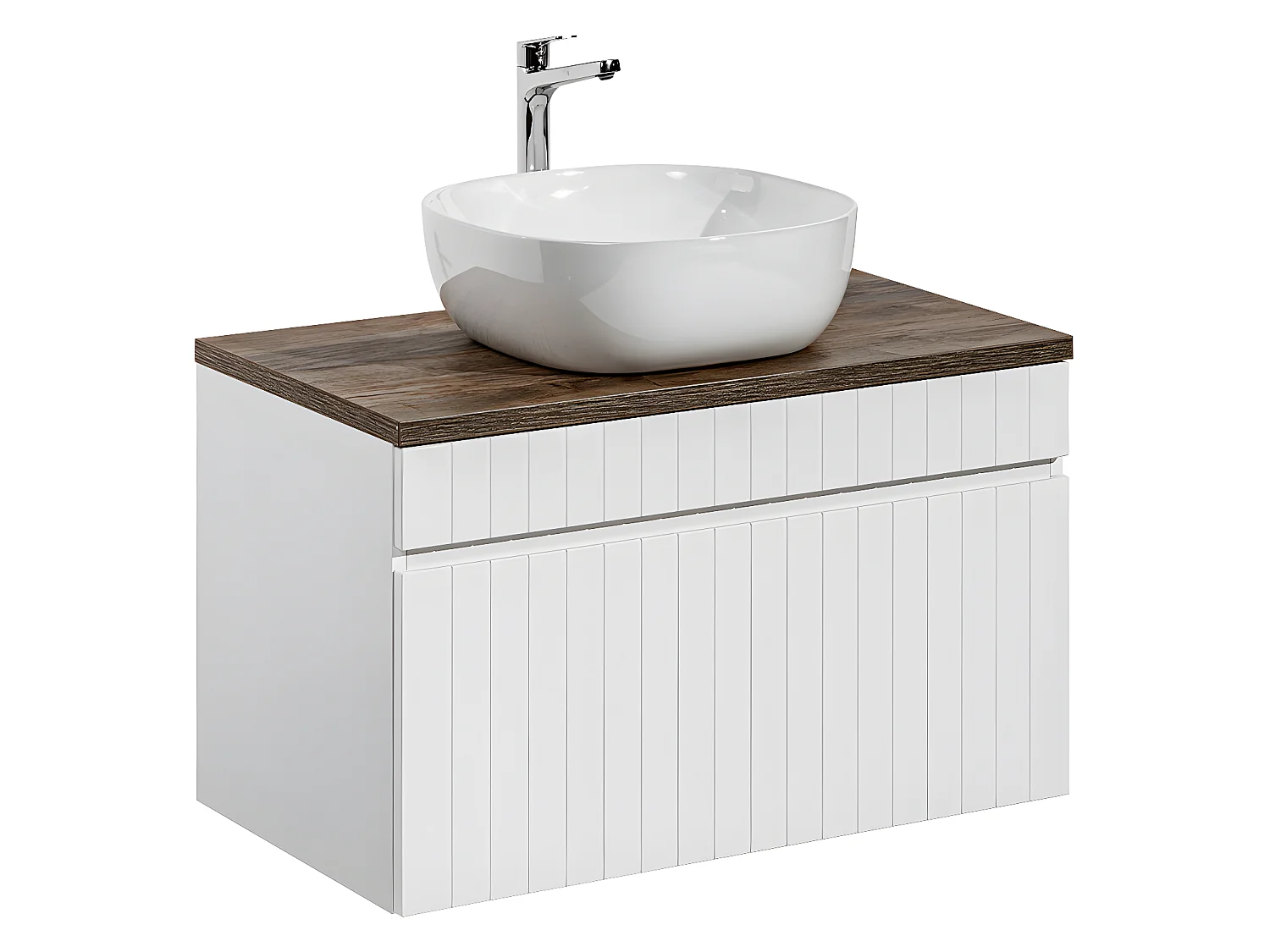 Set di mobili da bagno con lavabo Zelie bianco 80cm