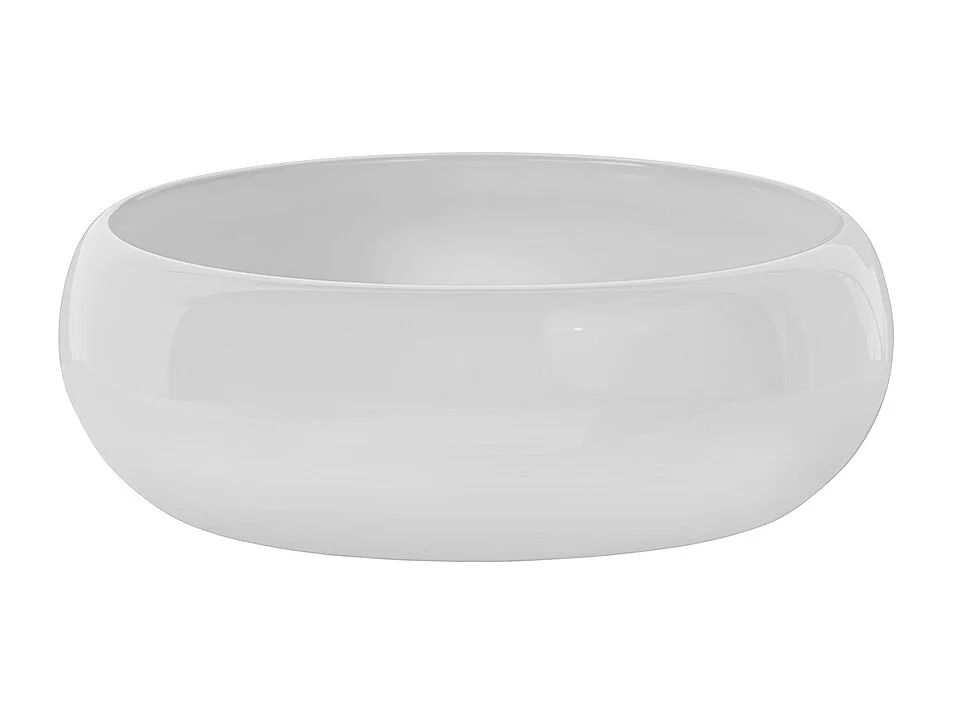 Zelie Vit och Trä 60cm rund enkel tvättställsskåp