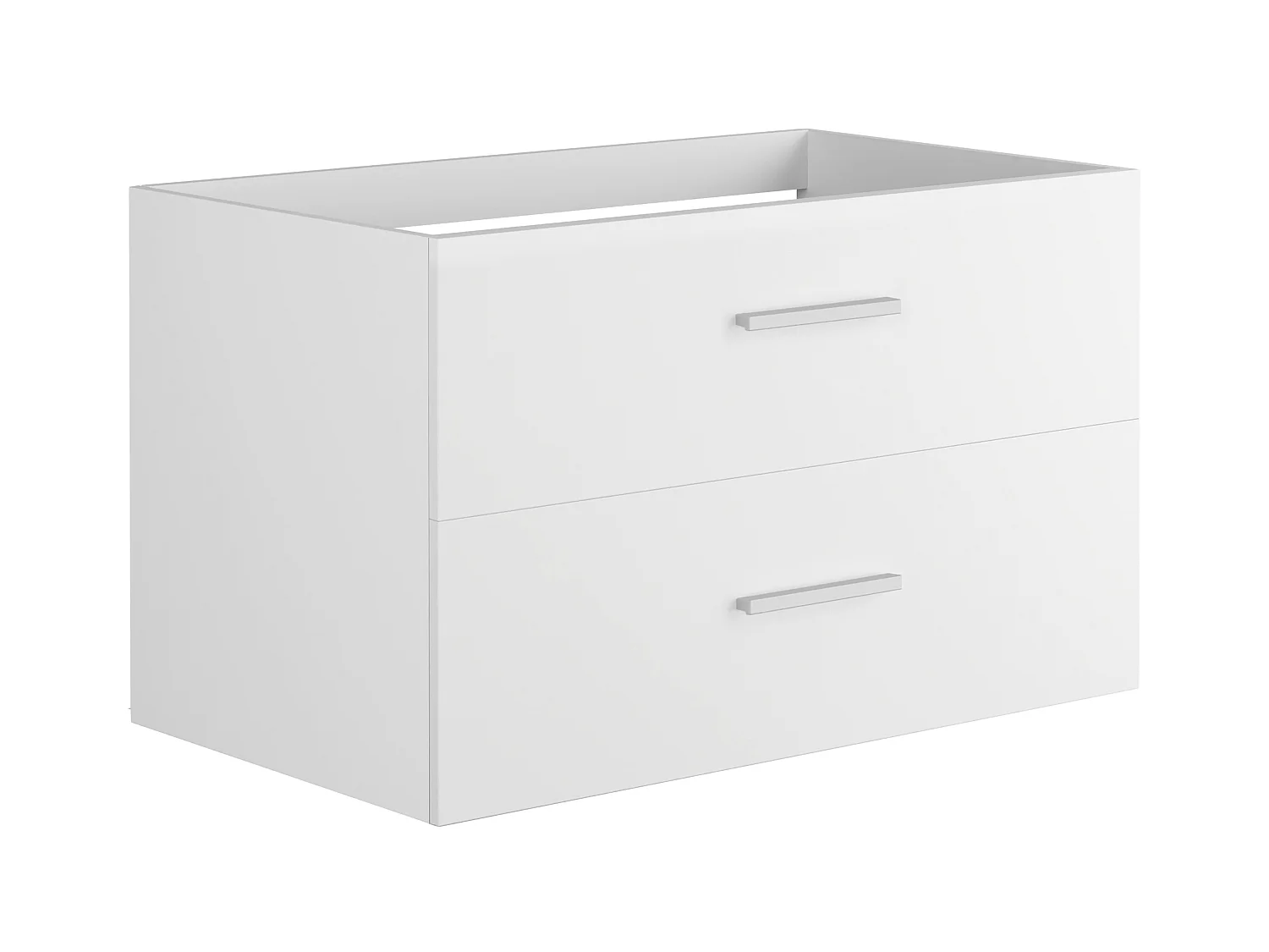 Waschbeckenunterschrank hängend mit Einzelwaschbecken - Weiß - 80 cm - KAYLA