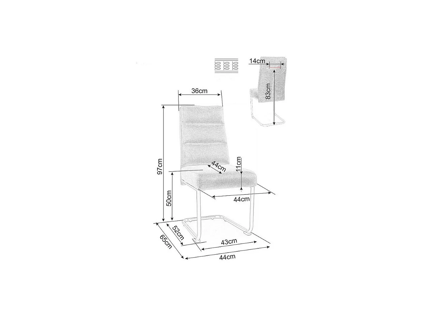 Chaise design en tissu beige avec piètement en métal noir Marilou