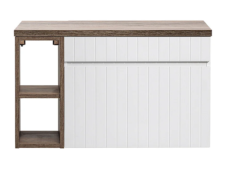 Zelie Wit en Hout 80cm 2 nissen badmeubel