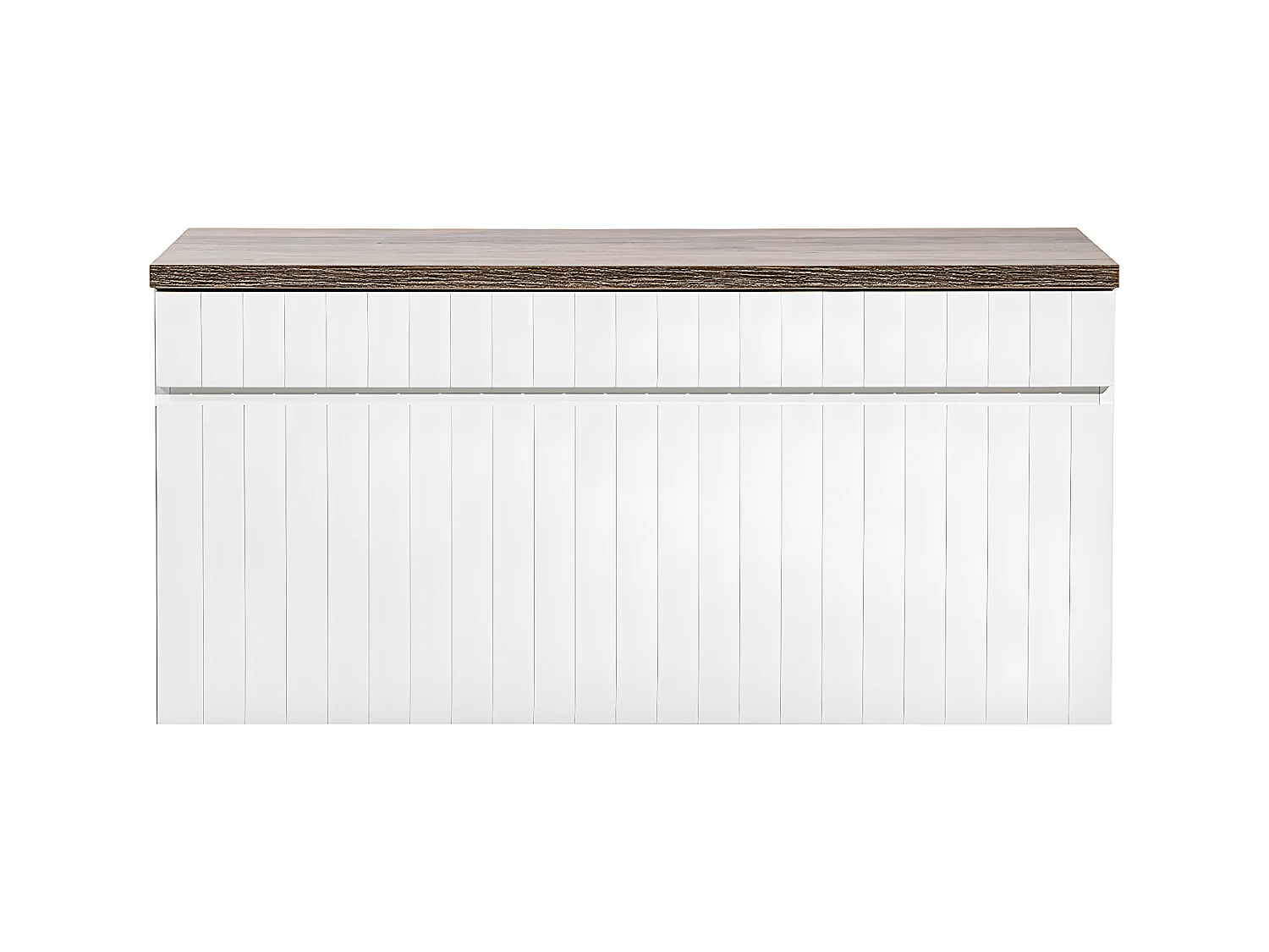 Meuble sous-vasque 100cm plan de toilette Zelie Blanc et Bois