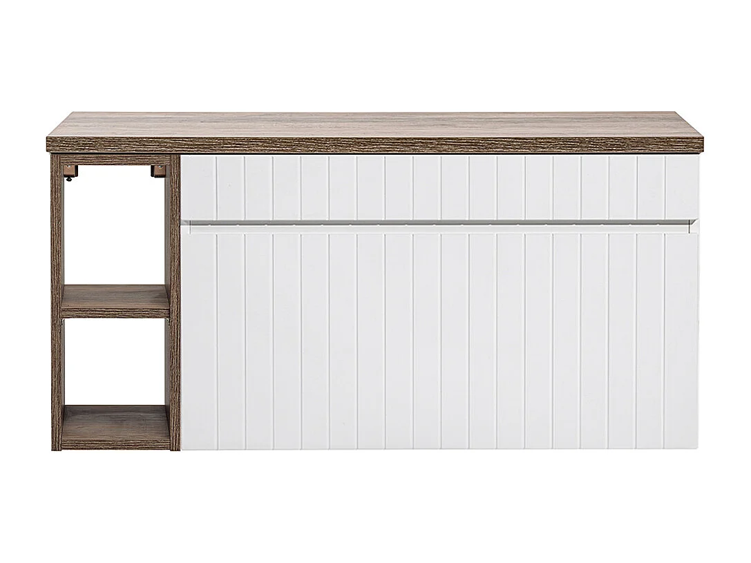 Zelie hvid og træ 100 cm 2 nicher underskab