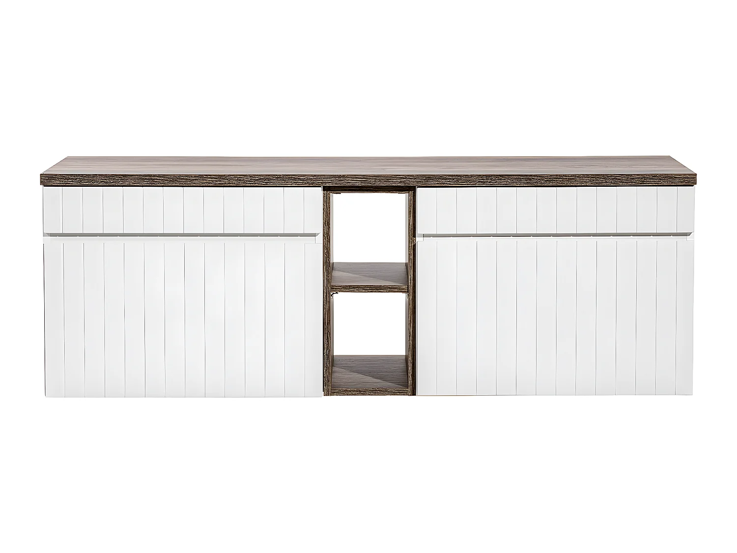 Zelie Wit en Hout 140cm 2 nissen badmeubel