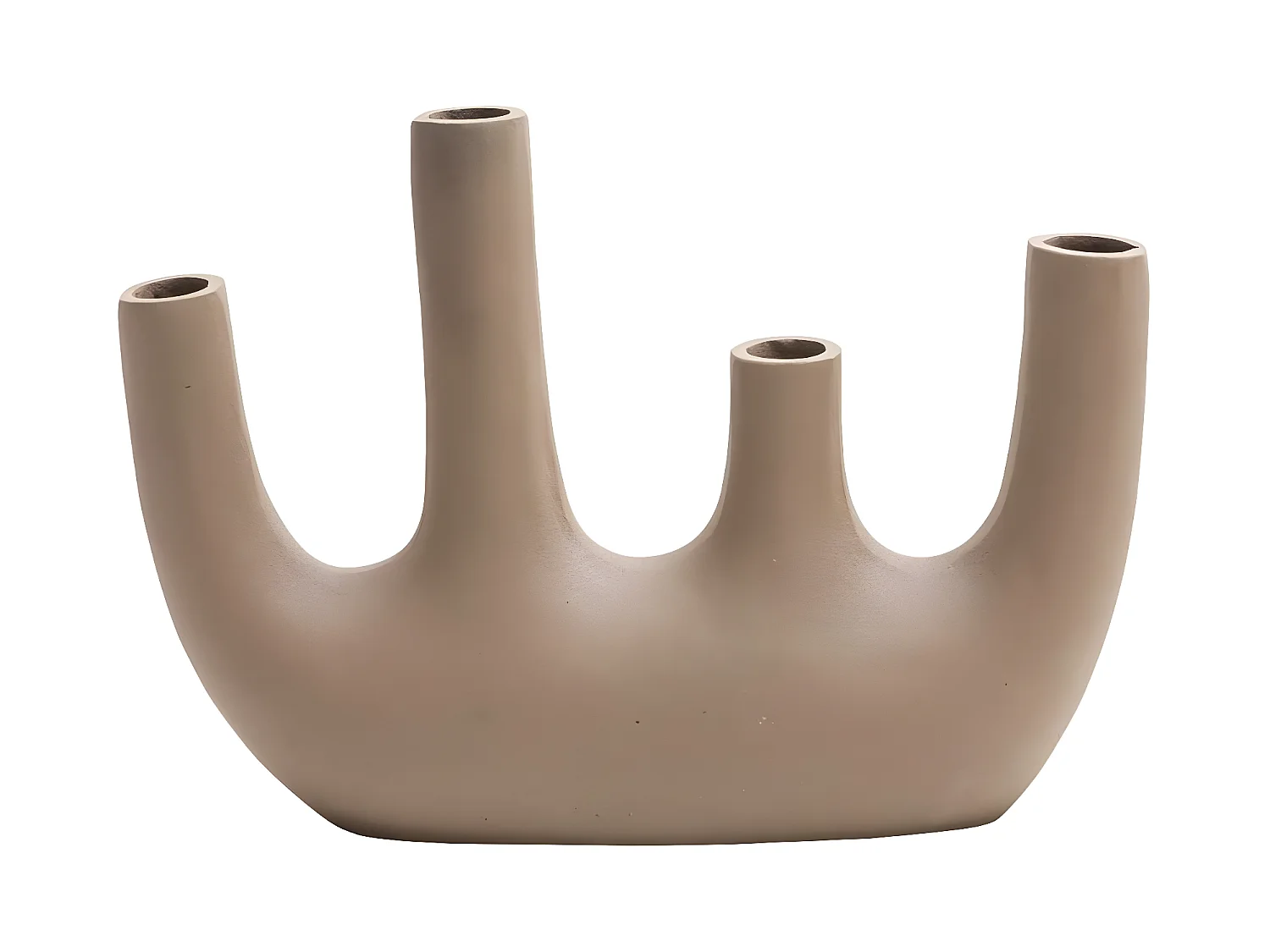 Vase marron 4 tiges en aluminium Dahlia