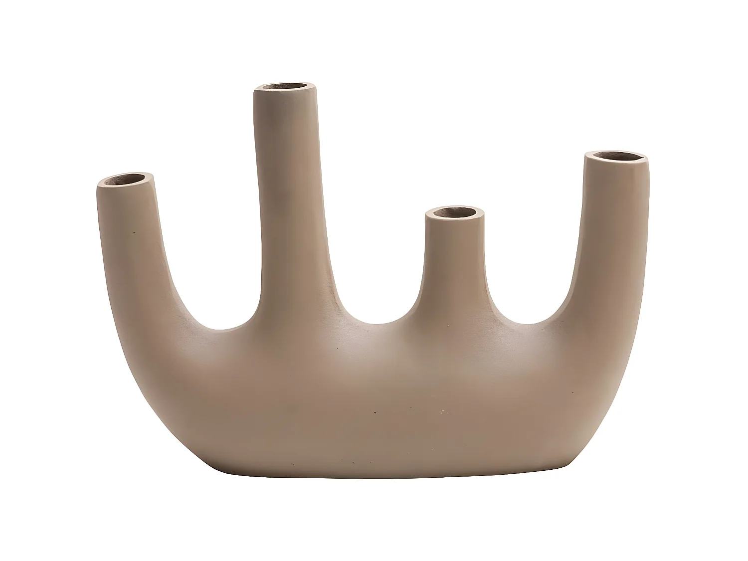 Vase marron 4 tiges en aluminium Dahlia