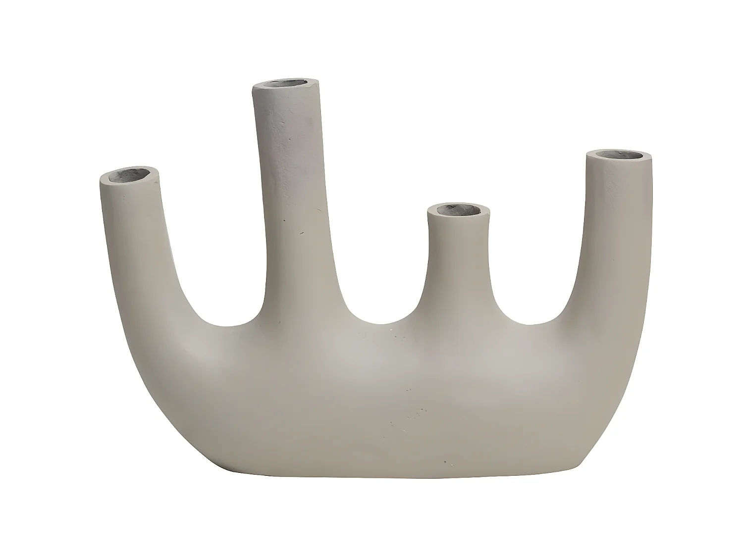 Vase beige 4 tiges en aluminium Dahlia