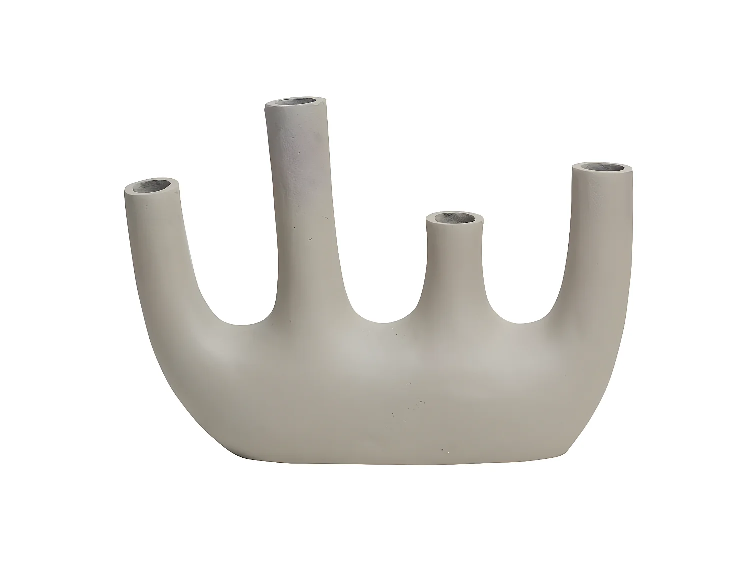 Vase beige 4 tiges en aluminium Dahlia