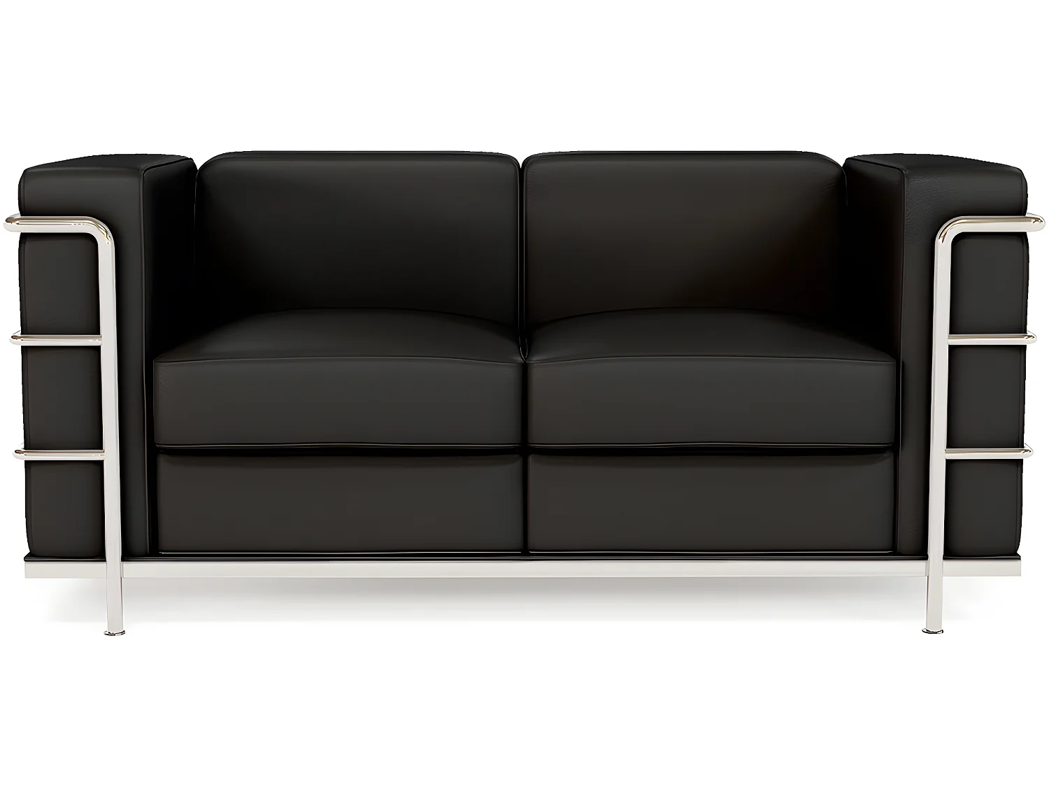 Canapé 2 places - Revêtement en cuir végétalien - Lecur Noir