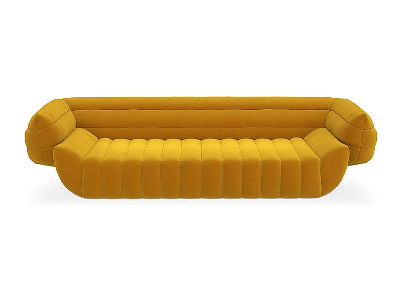 Samtbezogenes Sofa - 3/4 Sitze - Caden