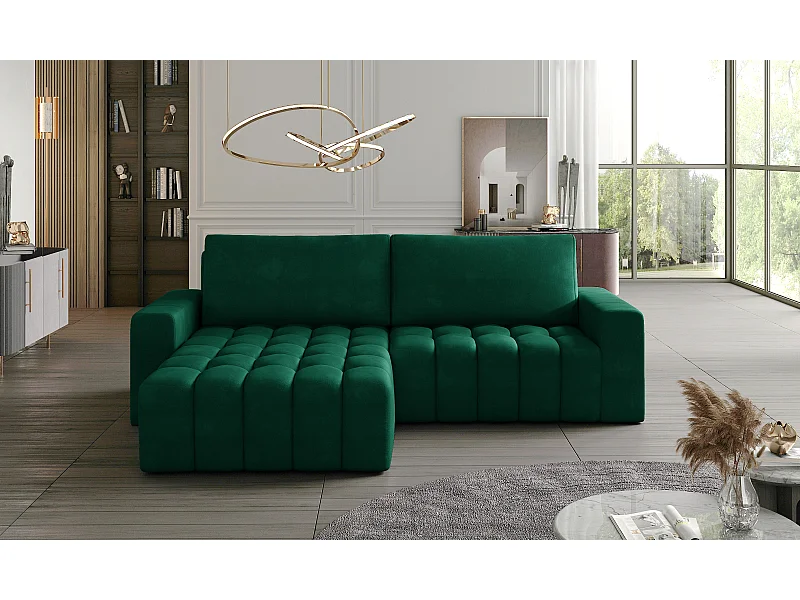 Ecksofa Stelvino L/Stoff/Grün/An Lager