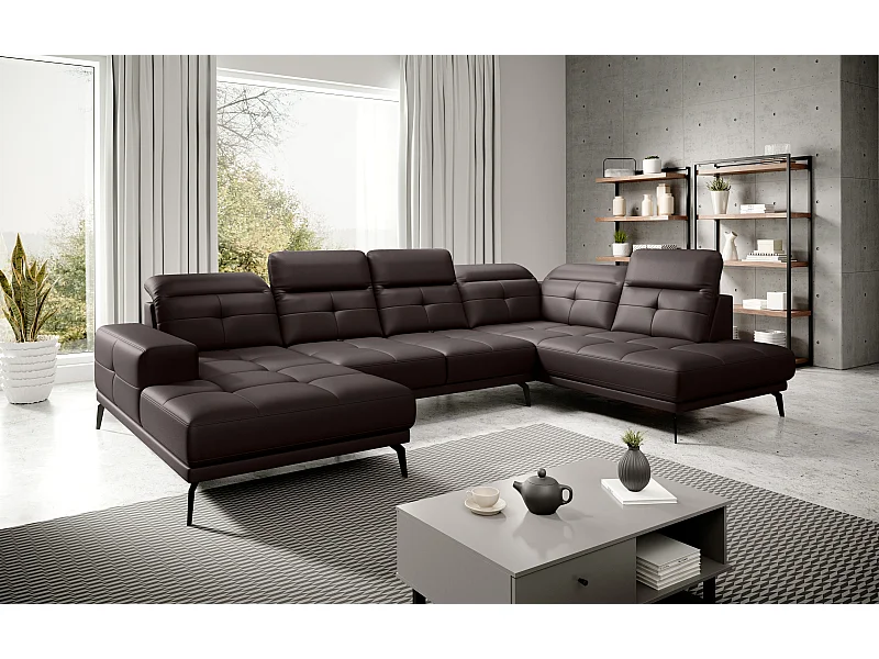 Ecksofa Luton UR/Stoff-Braun