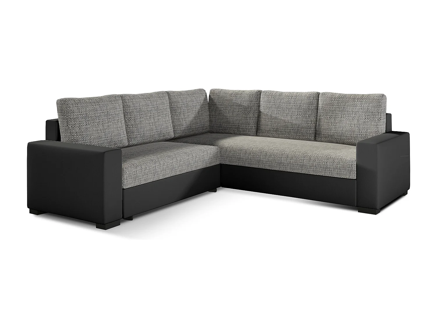 Ecksofa Eggry/ Stoffbezug/Grau&Schwarz