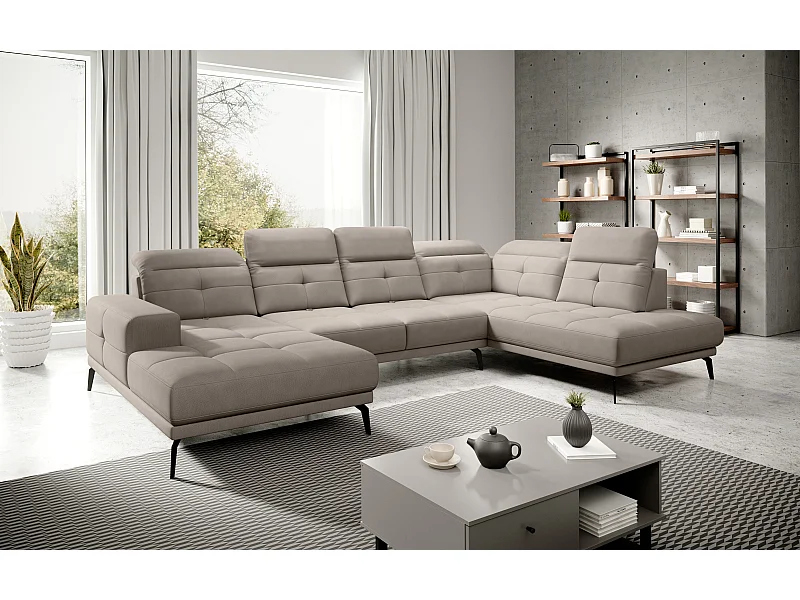 Ecksofa Luton UR/Stoff-Beige