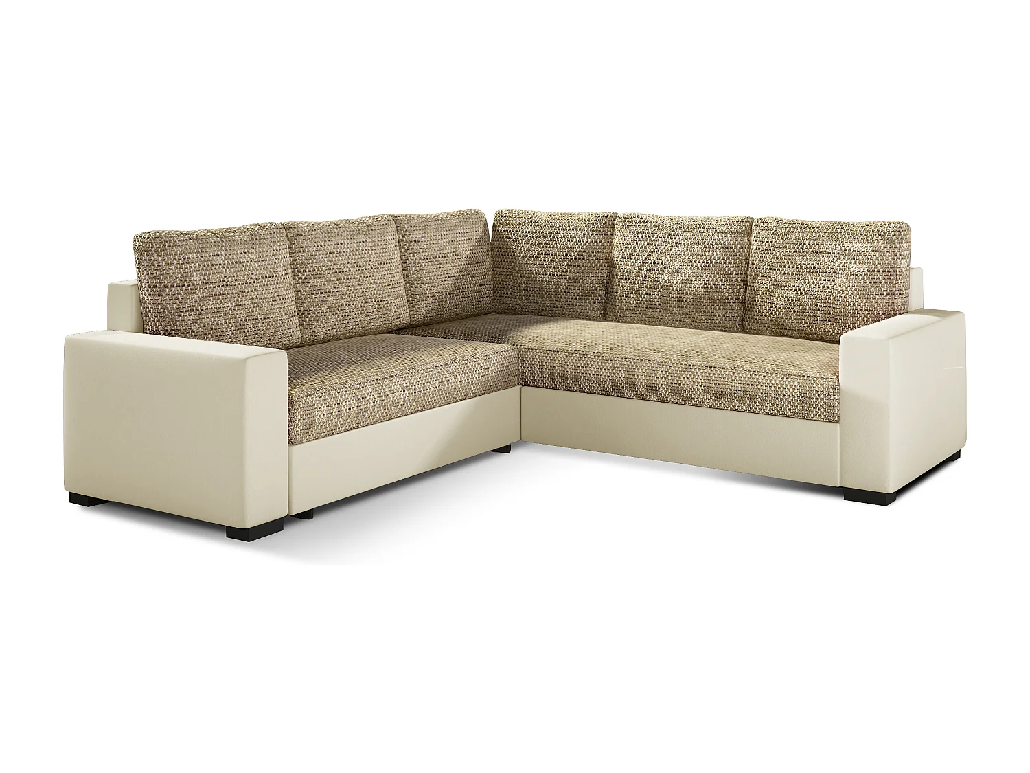 Canapé Corner Eggry/ Tissu/Beige