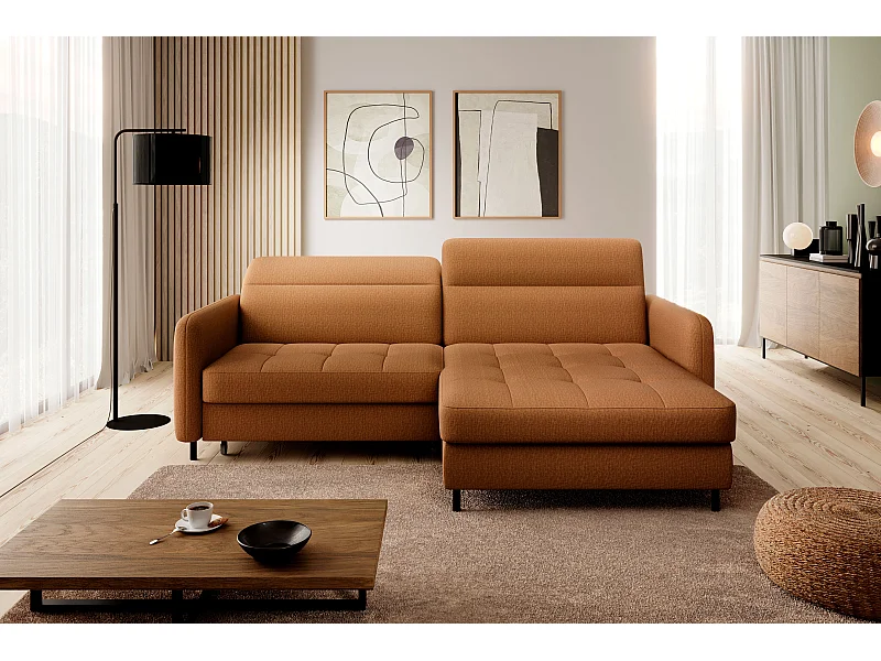 Ecksofa Tippo R/Stoffbezug/Orange