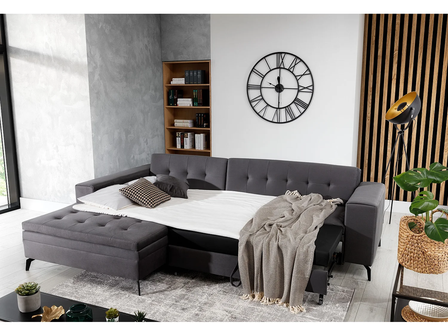 Ecksofa Primo L/Stoff-Grün