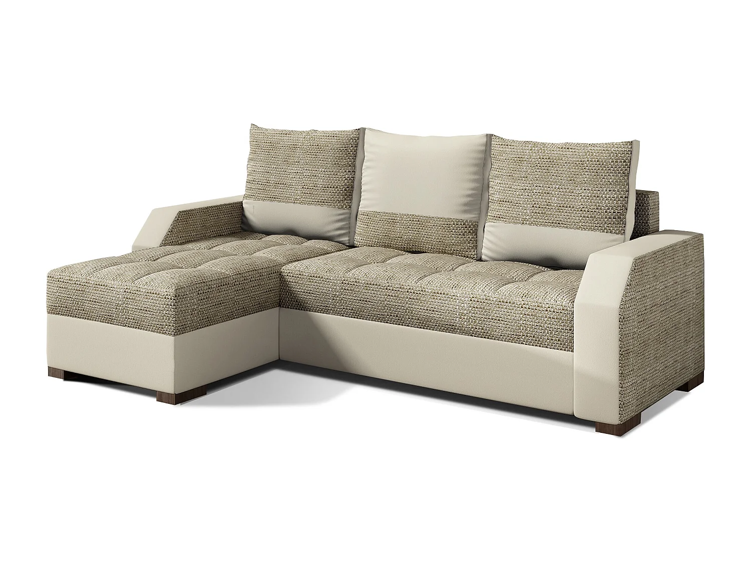 Ecksofa Tarrone L/Stoffbezug/Beige