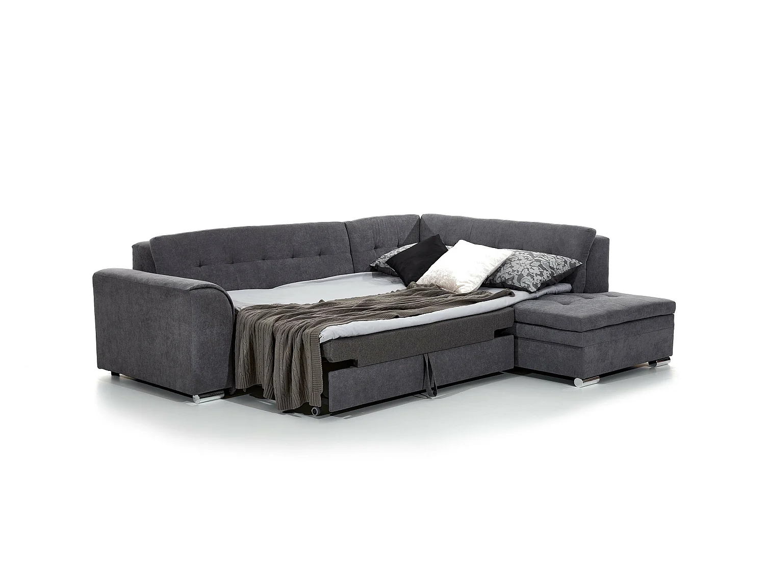 Divano d'angolo Atlanta R/Tessuto-Blu