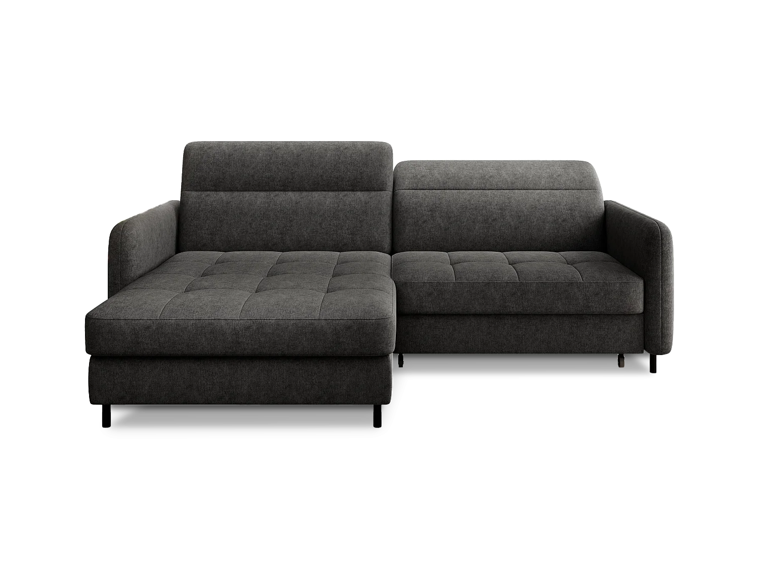 Divano d'angolo Tippo L/Tessuto/Antracite