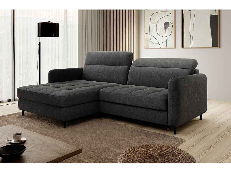 Ecksofa Tippo L/Stoffbezug/Anthrazit