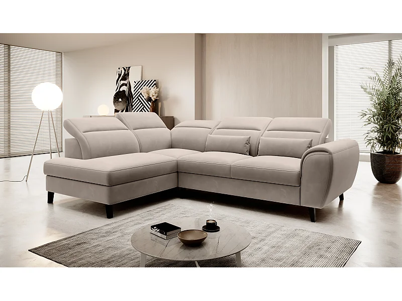 Ecksofa Dino L/Stoff-Beige