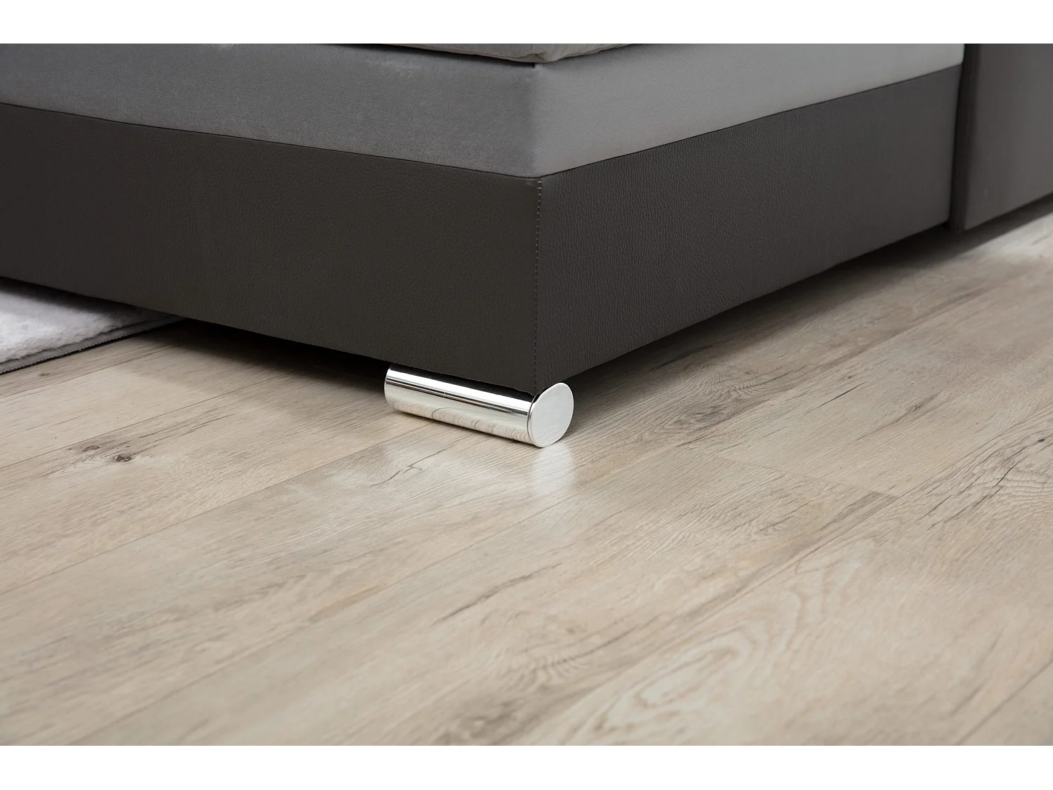 Divano d'angolo Olio UR/Tessuto/Grigio&Nero/In Magazzino