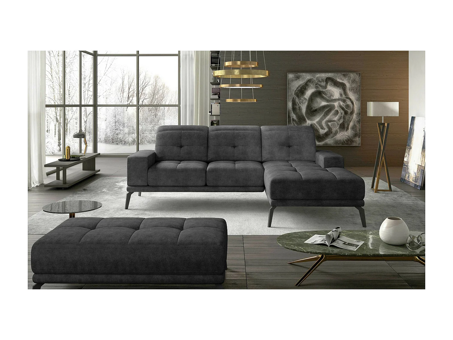 Ecksofa Vascco R/Stoffbezug/