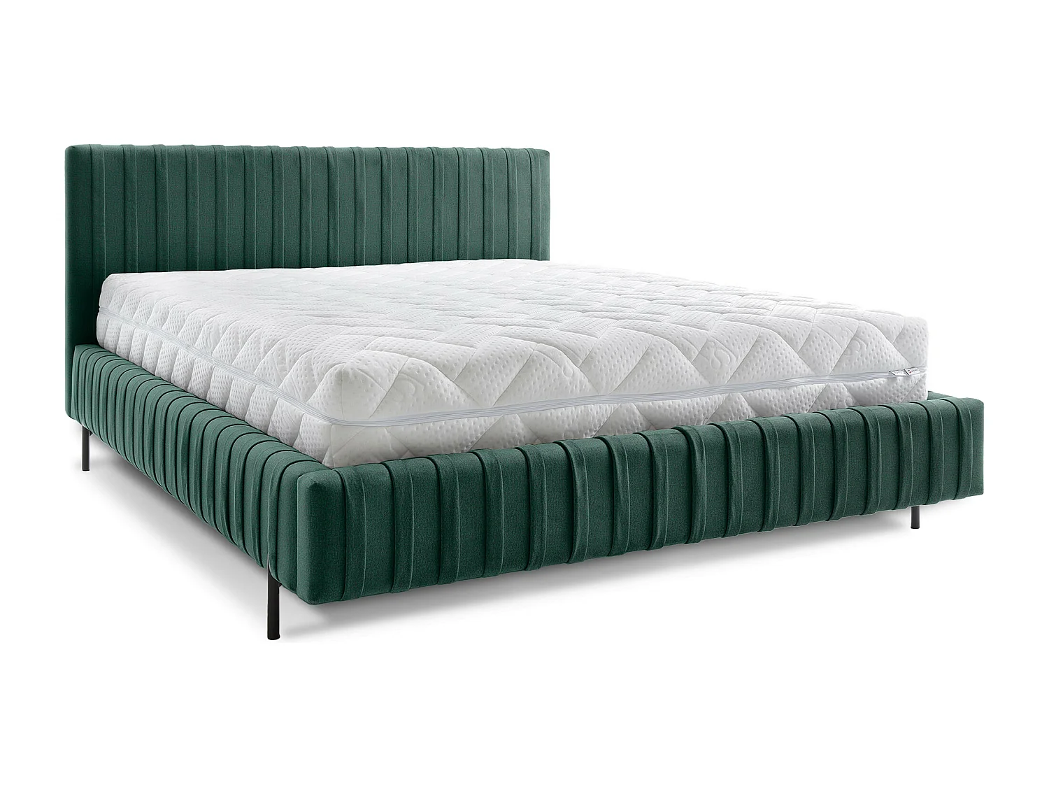 Cama Mario L (180x200)/capa em tecido/laranja