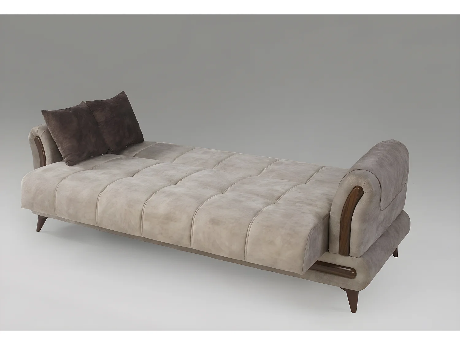 3 Pers. Couch Vega/Stoff-Braun