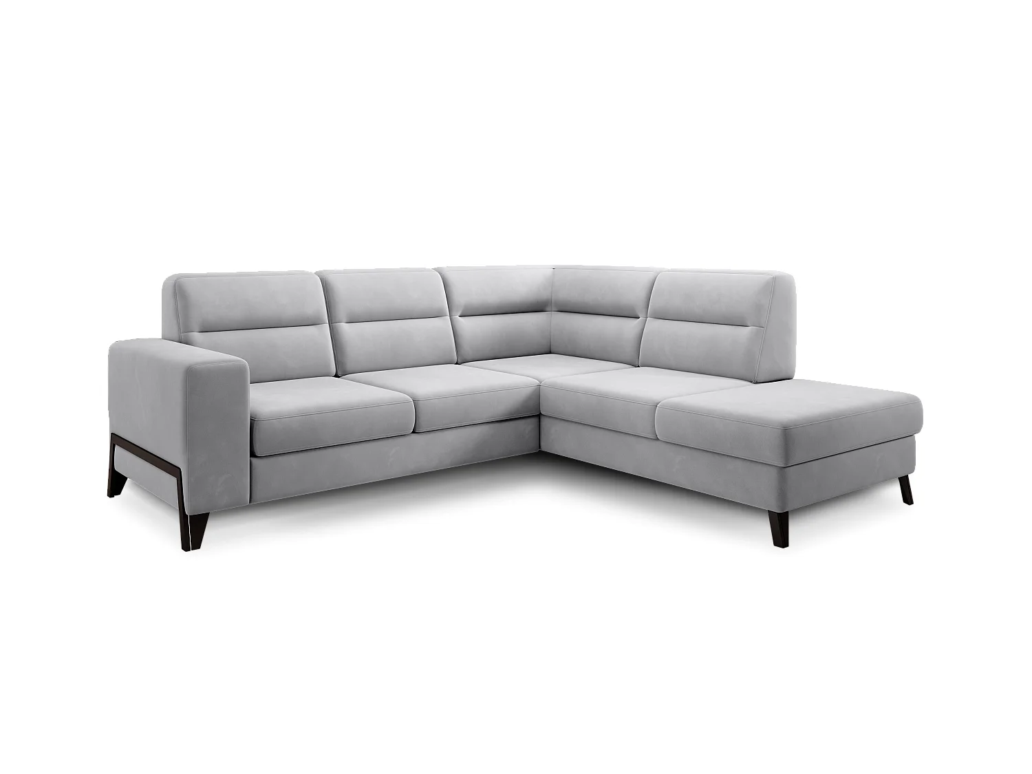 Canapé d'angle Torronto R/revêtement en tissu/gris