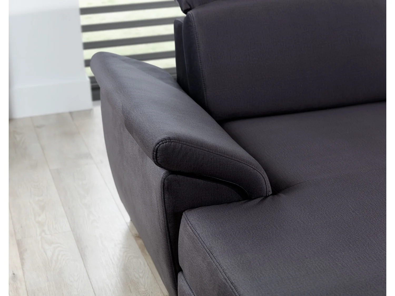 Canapé Corner Marllon UL/Tissu-Anthracite