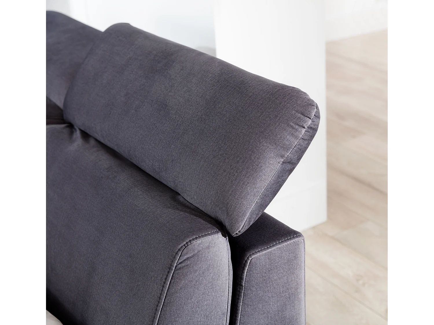 Canapé Corner Marllon UL/Tissu-Anthracite