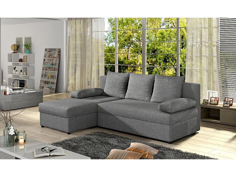 Ecksofa Picano L/Stoff-Grau