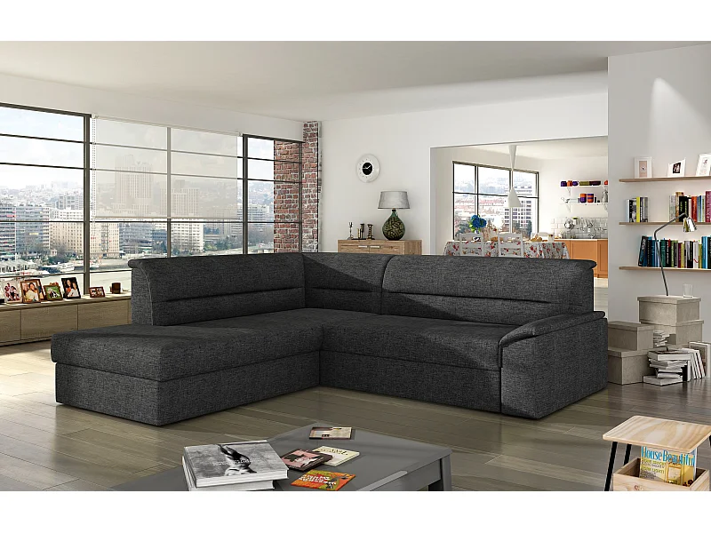 Ecksofa Bergen L/Stoff-Anthrazit