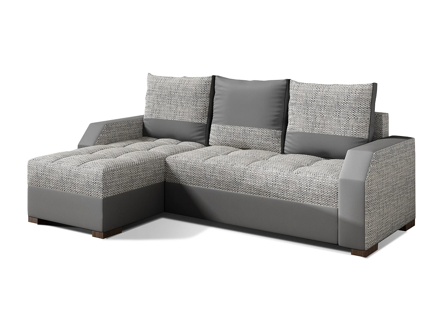 Ecksofa Tarrone L/Stoffbezug/Grau