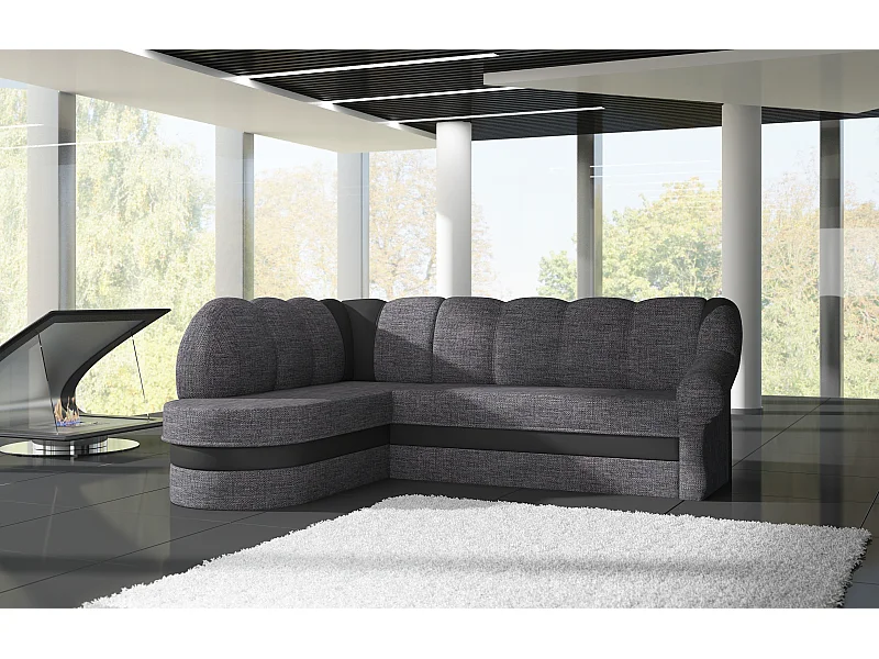 Ecksofa Fuente L/Stoff-Grau