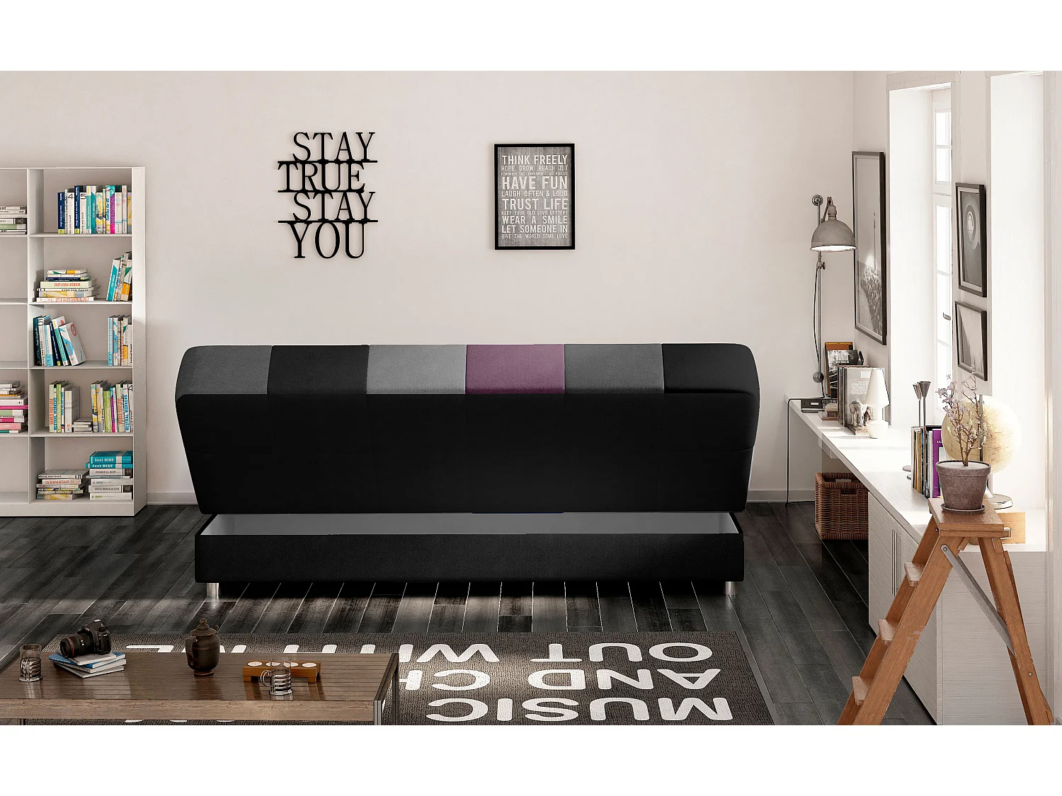 Divano Yorris/Tessuto/Pink&Nero