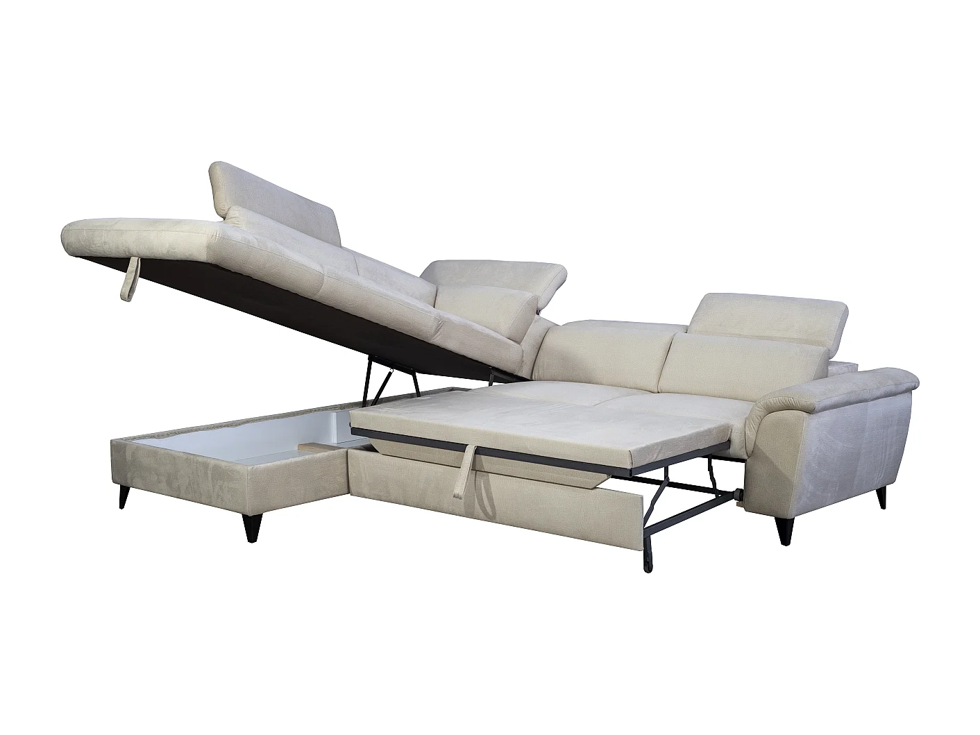 Canapé Corner Calia L/Tissu/Anthracite