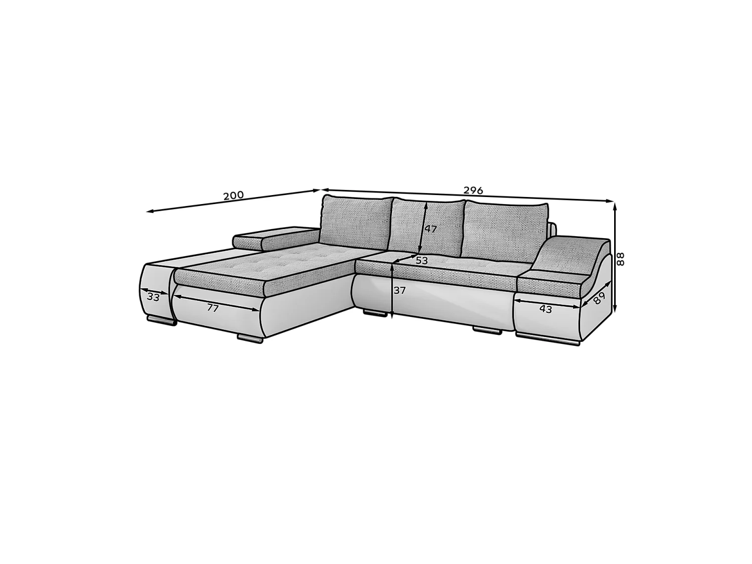 Canapé Corner Swicco L